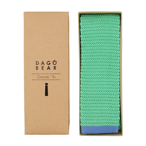 Cravate tricot verte et bleue