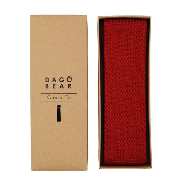 Cravate tricot rouge