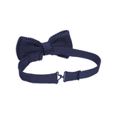 Noeud papillon tricot rouge et bleu