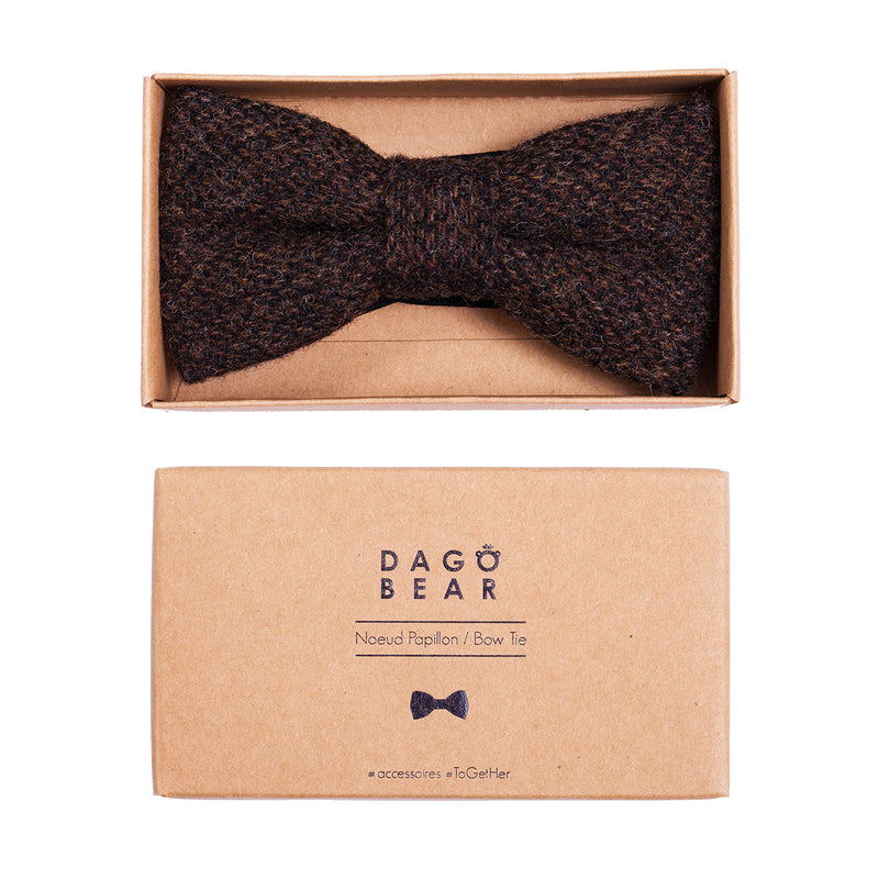 Nœud papillon laine marron - Le Dago Papillon Charles